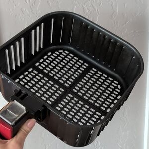 Cosori Electric Air Fryer Replacement Basket 5.8qt Red Handle